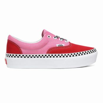 Női Vans 2-Tone Era Platform Cipő VA5427091 Piros/Fukszia Rózsaszín